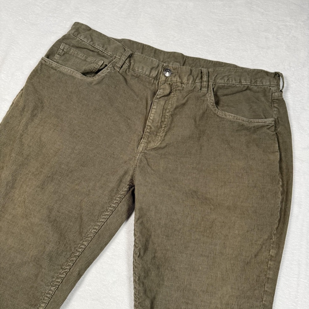Brooks Brothers Red Fleece‎ Pants Mens 38x30 Green Corduroy 5 Pocket Stretch